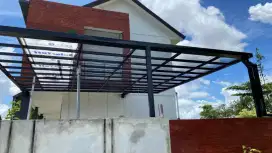 Kanopi kaca minimalis