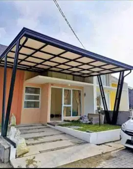 Kanopi alderon dobbel layar minimalis