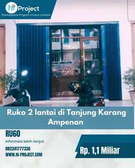 Ruko 2 lantai di Tanjung Karang Mataram Ru60
