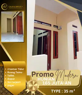 RUMAH MINIMALIS 2 KAMAR SIAP HUNI DEKAT STASIUN HANYA 165 JUTA