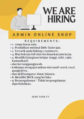 Loker packing olshop, di butuh segera
