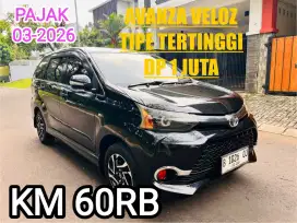 DP 1 JT KM 60RB TOYOTA AVANZA 1.3 VELOZ AT 2017 PAJAK PJG MARET 2026