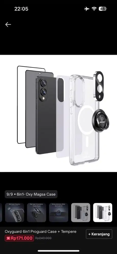 Oxyguard Protection Set Samsung S25 Edge (Case, Tempered Glass, dll)