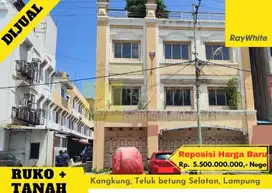 ruko 3 pintu LT 1371 m2 di teluk betung bandar lampung