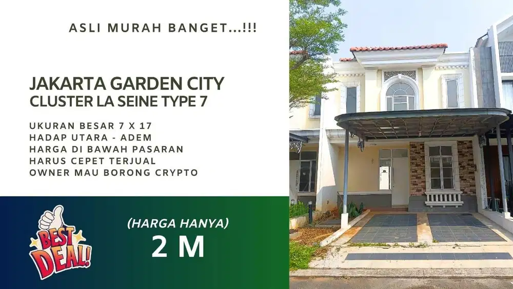 La Seine Jakarta Garden City Dijual Cepat Harga Super Murah
