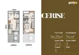 Dijual Rumah Milenial PIK 2 Cluster Georgia(4,5x12,5m)