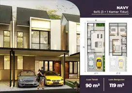 Dijual Rumah Milenial Cluster Dallas uk 6x15 Type Navy-B PIK2