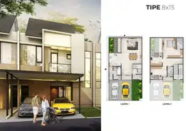 Dijual Rumah Milenial Cluster South Dallas Uk 8x15 Posisi Hoek PIK2