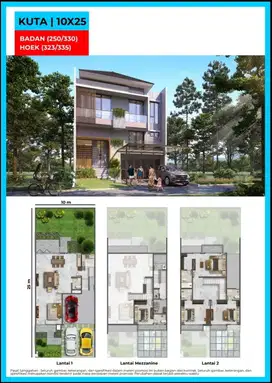 Dijual Rumah Cluster Pantai Bukit Villa Type Kuta 10x25 Cluster Mewah