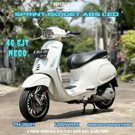 DIJUAL VESPA SPRINT 150 IGET ABS LED THN 2021 PERFECT CONDITION