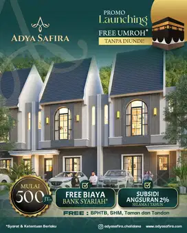 RUMAH TANPA DP BERKONSEP ISLAMI ADYA SAFIRA JUMPUTREJO SUKODONO SIDOAR