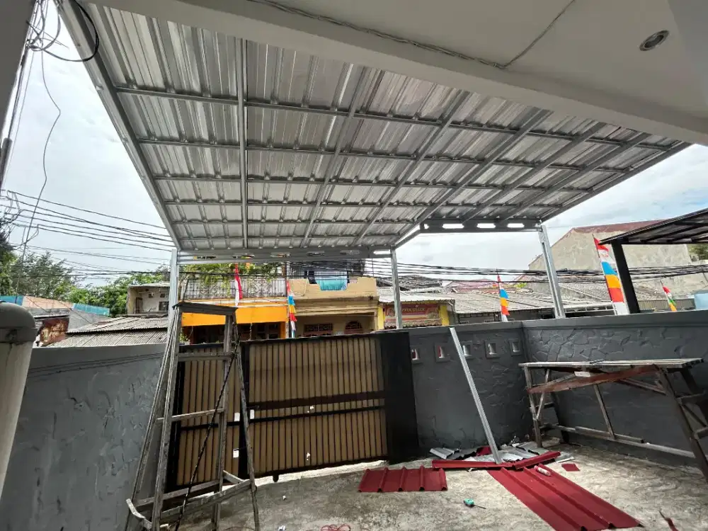 kanopi murah atap spandek pasir