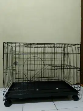 Kandang UK 75x50 bonus tangga + roda