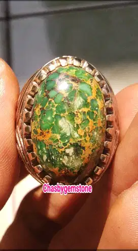 Cincin Pirus Persia serat emas-Pirus Persia serat kura urat emas