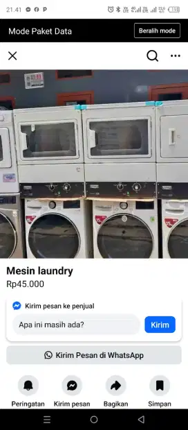 Jual mesin laundry