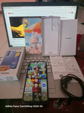 Samsung A15 5G Ram 8+8/256GB Fullsett Exs Resmi Blue Lecet Dikit