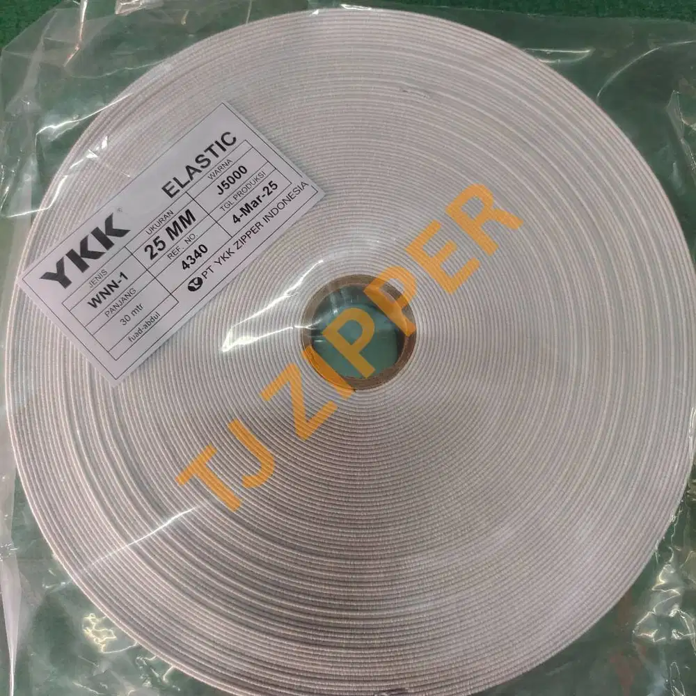 Karet elastic YKK putih natural 25MM WNN1 J5000