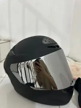 Helm Kyt TT Course Plain Hitam Doff Size L
