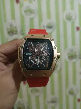 RM Watches Jam Tangan Pria Mewah Tali Rubber Tanggal Aktif Berkualitas