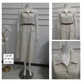 Dress blazer terusan kutung denim preloved
