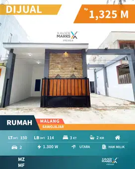 Dijual Rumah Baru Dekat Kampus di Sawojajar Malang