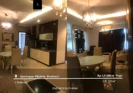 Dijual Apartemen Thamrin Residence Middle Floor 3BR Full Furnished