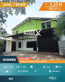 Disewakan Gudang Modern Dekat Bandara di Abdulrahman Saleh Malang