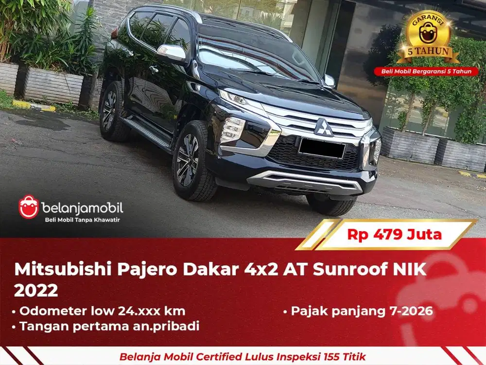 [ GARANSI 5TH ] Mitsubishi Pajero Dakar 4x2 AT Sunroof 2022/2023