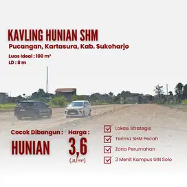 Kavling Hunian SHM Pucangan Kartasura – Dekat Kampus UIN Solo