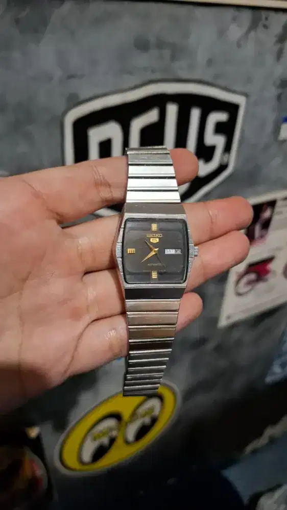 Jam Seiko 5 vintage automatic semi tank