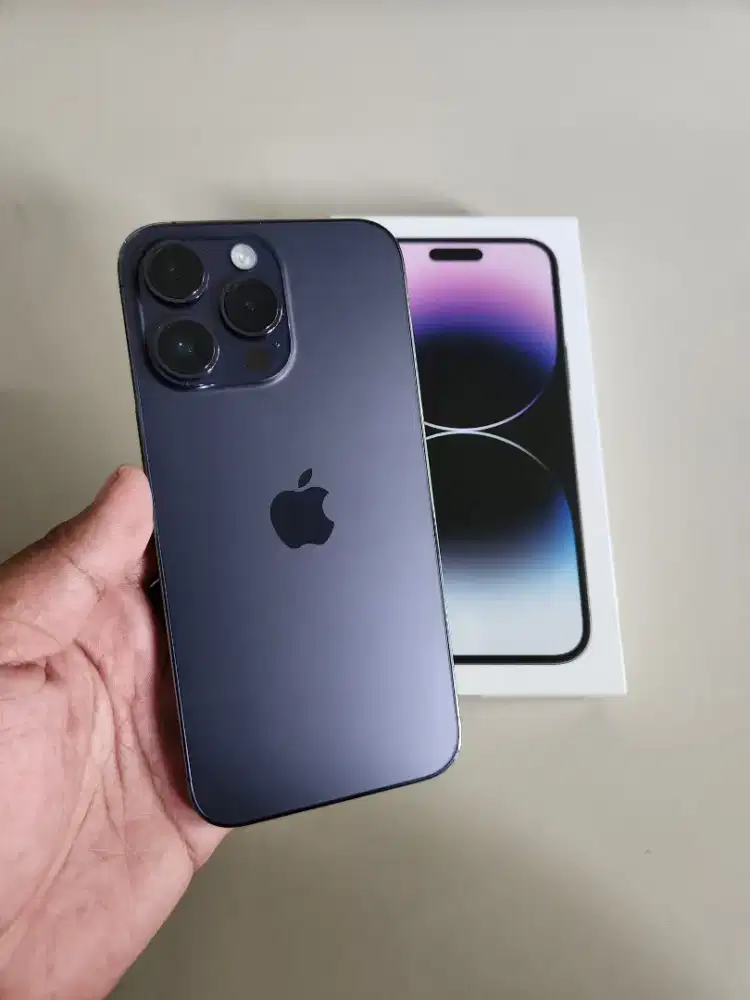 Iphone 14 ProMax 256gb Beacukai Deep Purple Mulus Murah Pro Max