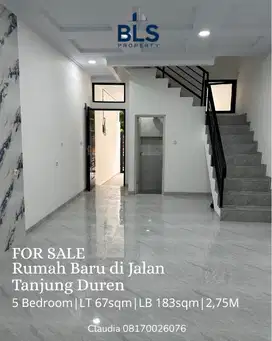 FOR SALE Rumah Baru di Jalan Tanjung Duren