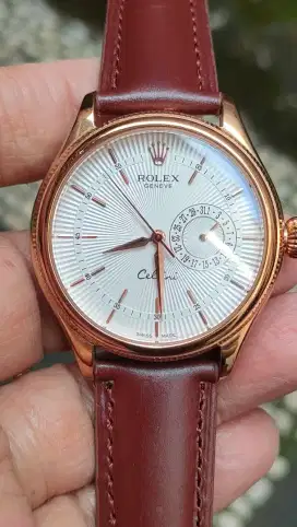Jam rolex cellini automatic rose gold elegant