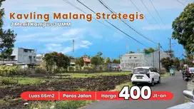 Tanah Kavling Poros Jalan Hanya 2 Menit Kampus 3 UMM Potensi Usaha Kos