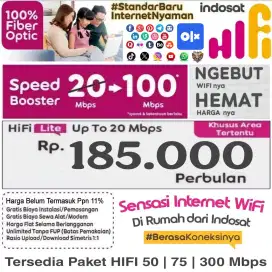 Pasang Wifi murah Indosat HIFI harga Flat