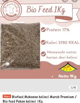 Makanan kelinci merek Bio feed dan Fro feed