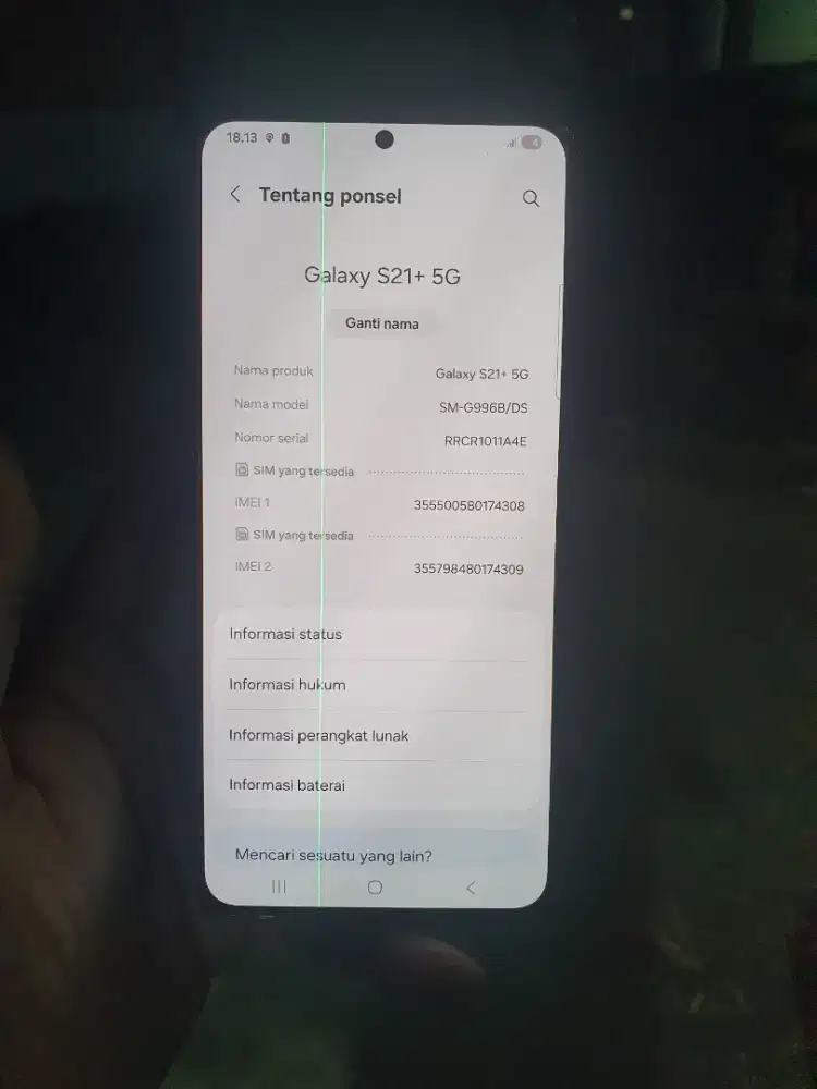 Samsung S21 Plus 5G 8+8/256 SEIN ORIGINAL Bawaan Pabrik.