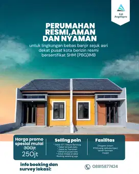 Dijual Rumah Harga Spesial Mulai 250jt Legalitas Shm Dekat Kota
