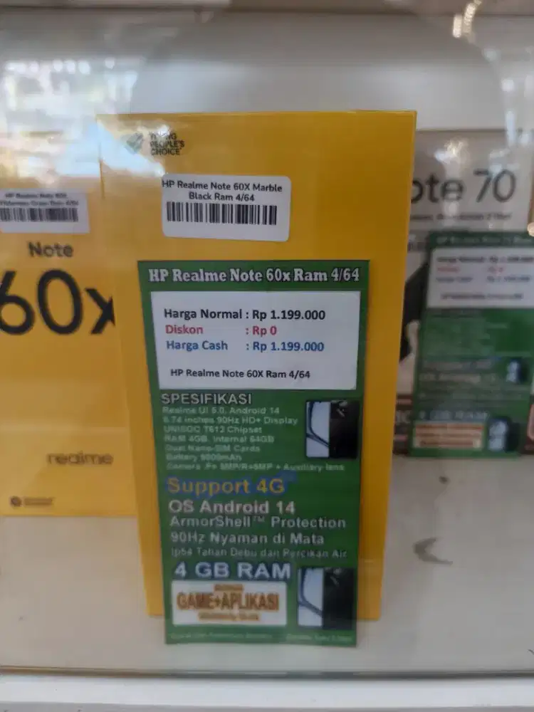HP REALME NOTE 60X RAM 4/64