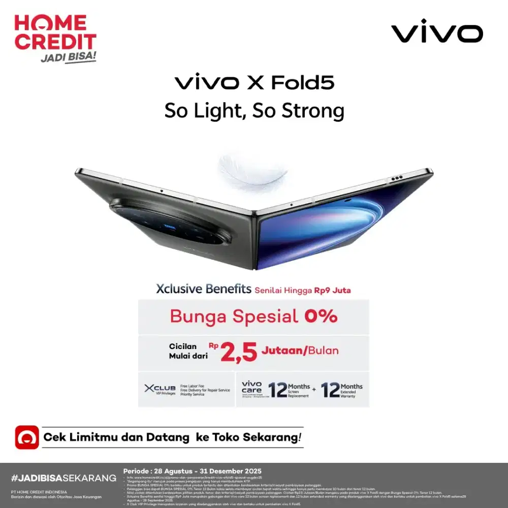 Vivo terbaru cicilan  bunga  0%