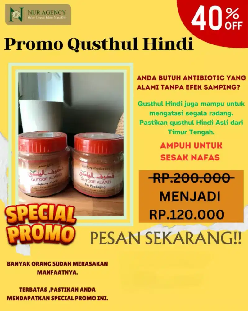 PROMO QUSTHUL HINDI ASLI TIMUR TENGAH