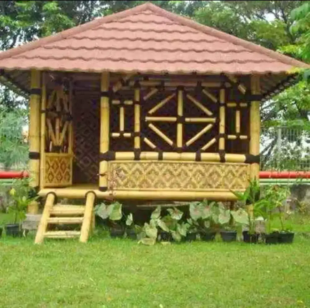 Jual saung bambu murah