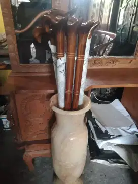 Tongkat dari kayu jati per biji harga 60 ribu