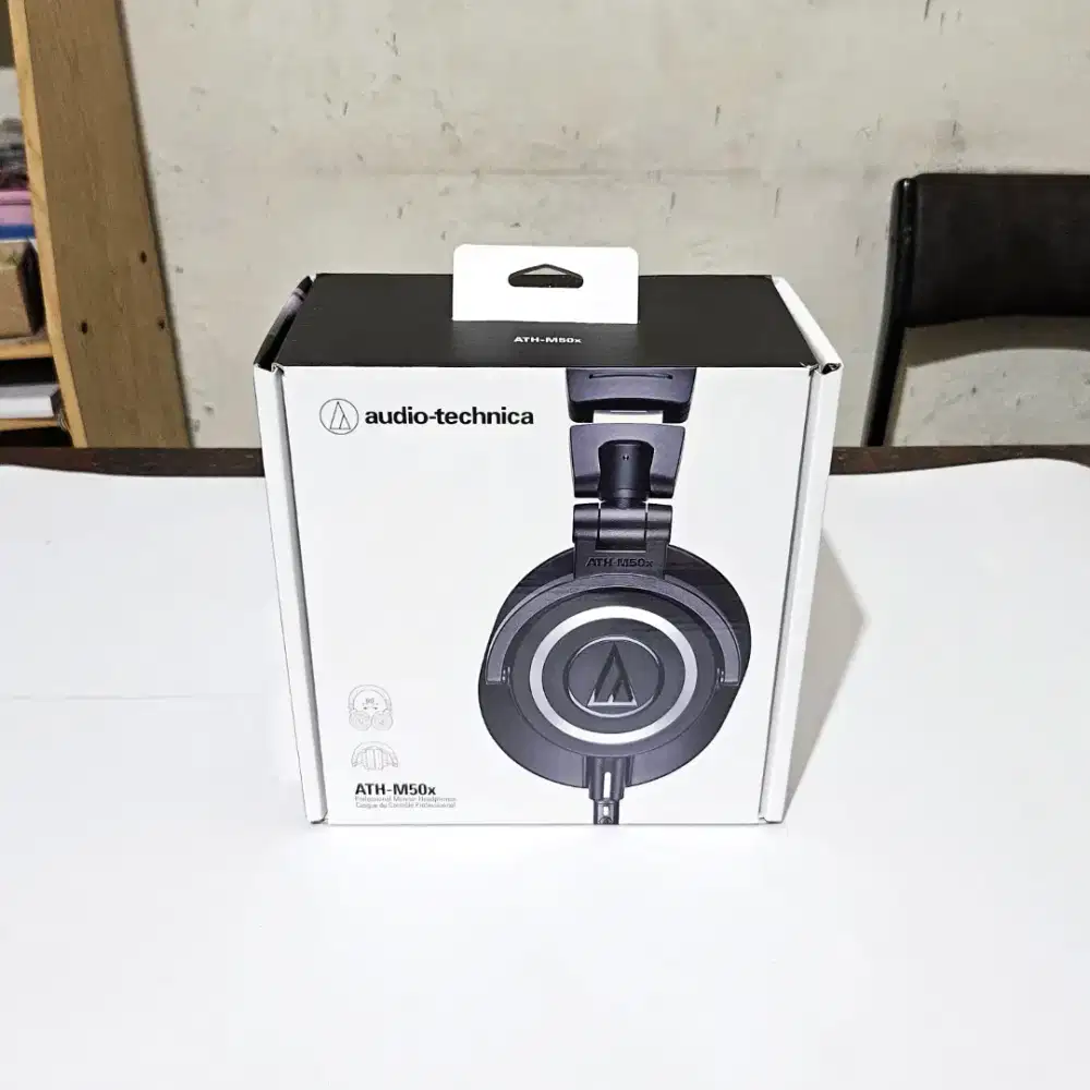 Headphone Audio Technica ATH-M50x Black / Hitam - Monitor Headphones