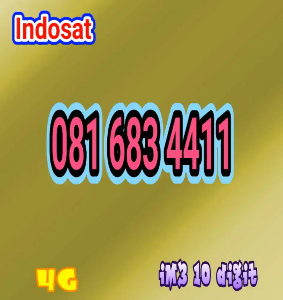 Perdana IM3 Indosat 10 digit rapi 4411