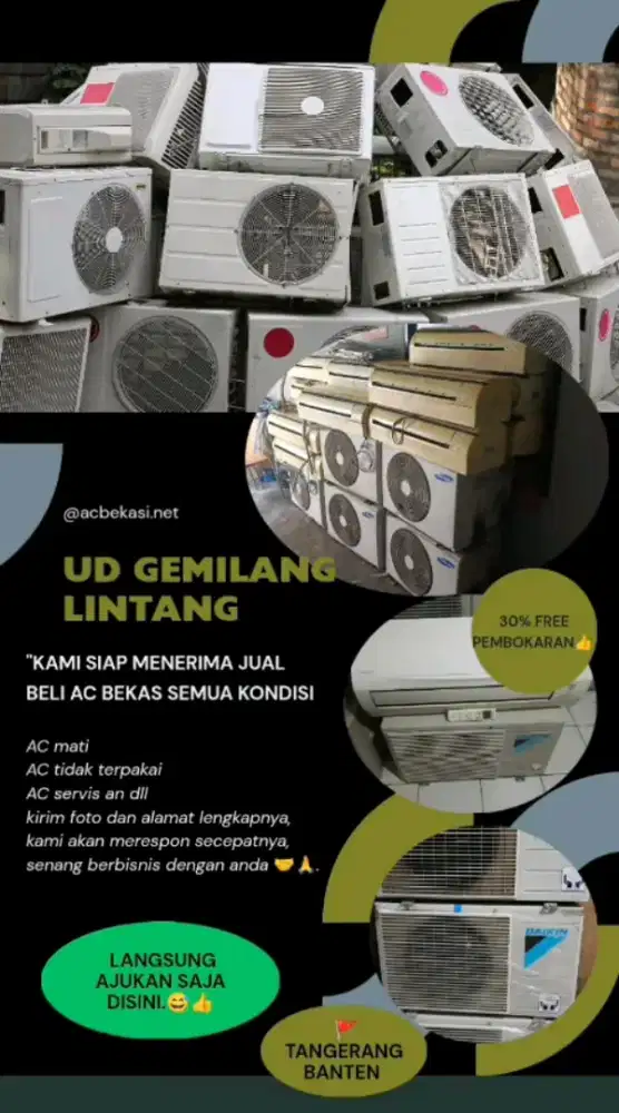 Menerima AC bekas semua kondisi