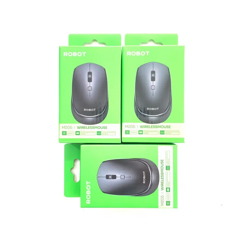 N E W  ROBOT Mouse Wireless USB Original untuk Laptop/PC/HP