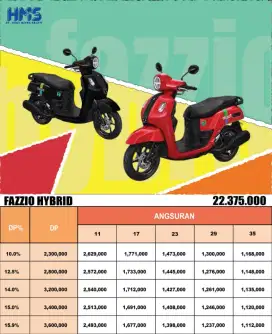 PROMO MOTOR BARU DP 300 RIBU FAZZIO SYARAT MUDAH KTP DAN KK PROSES CPT