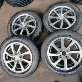 Velg original Sigra ring 14 pcd 4x100 ban 175/65 R14 4 buah