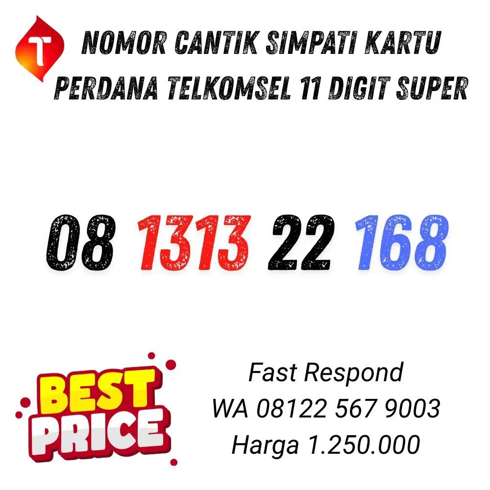 Nomor Cantik Simpati Kartu Perdana Telkomsel 11 Digit Super
